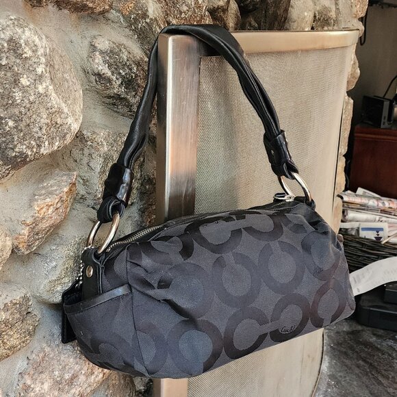 COACH M0869-13439 Parker Optic Art Black Signature Shoulder Bag - Picture 10 of 16